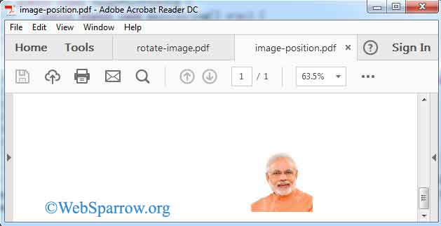 How to add and rotate Image in PDF using iText and Java