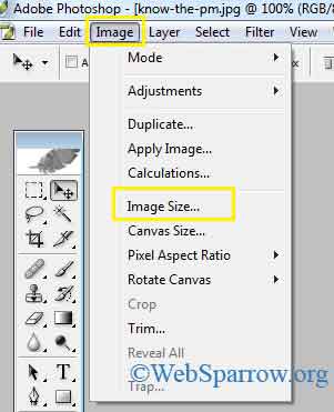 How to change Image size in Photoshop