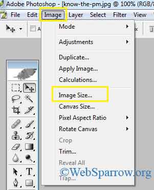 photoshop image resize height and width