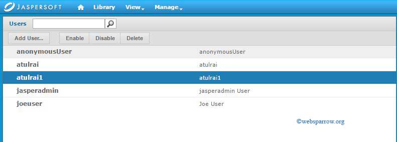 How to create user in JasperReports Server