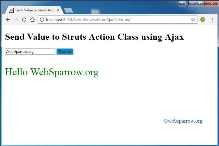 How to send data from JSP to Struts action class using jQuery Ajax