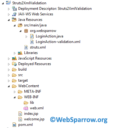 Struts 2 Validation Example using Validate Method and XML File