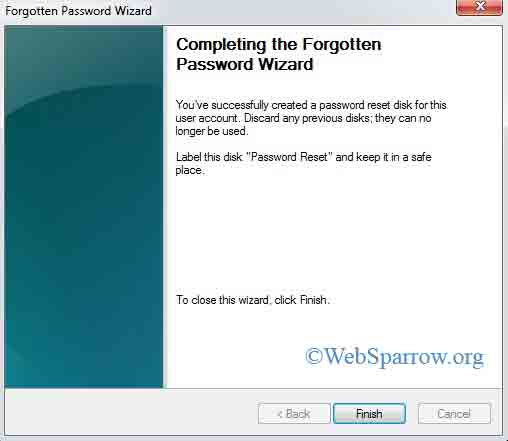 How to create Password Reset Disk for Windows 7?
