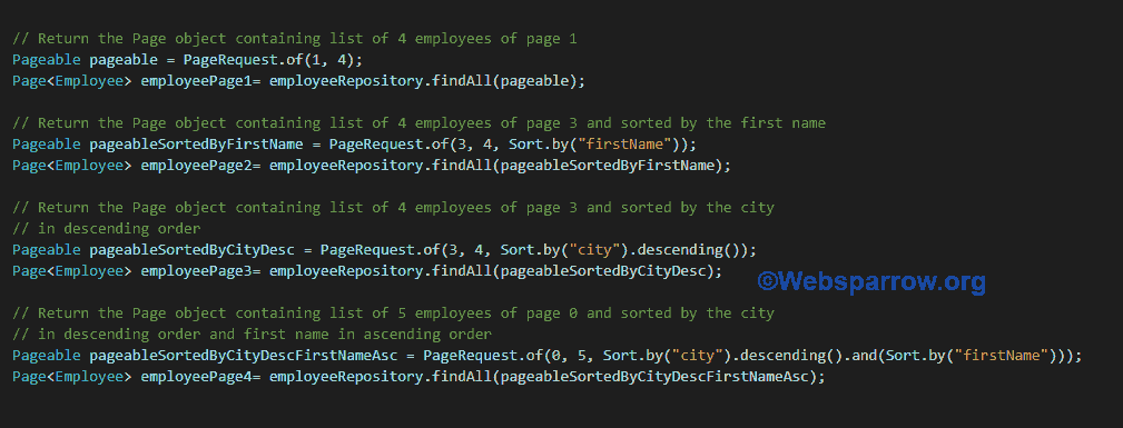 spring data pageable example