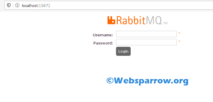 RabbitMQ Server Console Login
