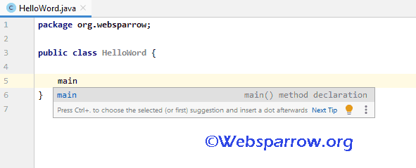 Intellij Idea Public Static Void Main Shortcut Websparrow