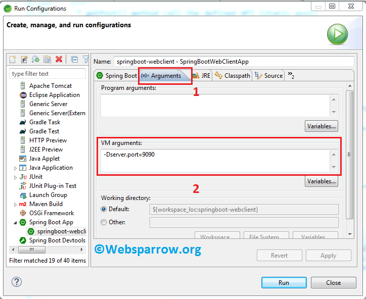 How to pass VM arguments in Eclipse IDE