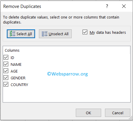 remove duplicate rows in excel