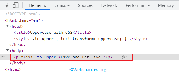 Javascript Uppercase Text