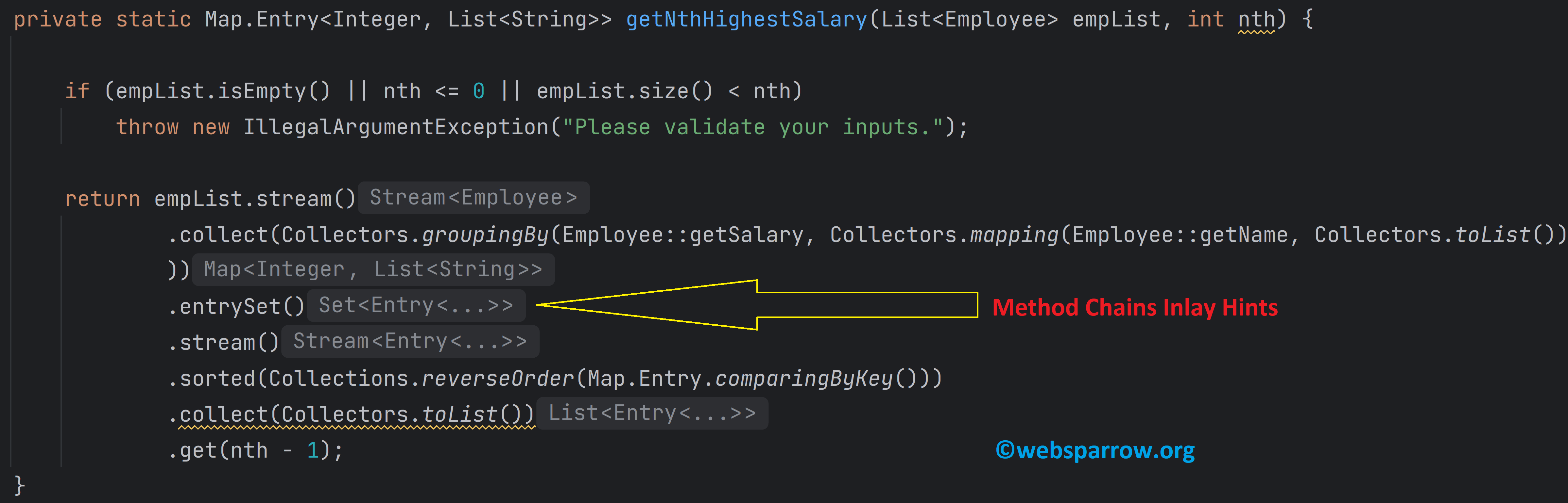 IntelliJ IDEA - Disable Method Chains Inlay Hints